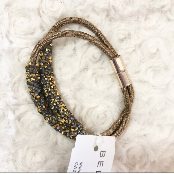 🆕 2 Bellissima Stretch Crystal Bracelet & 2 Row Cry Magnetic Bracelet - Picture 3 of 5